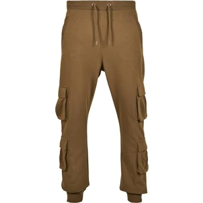 Image of Urban Classics Double Pocket Terry Cargo trousers, Men&#039;s, Size: Medium, Summerolive