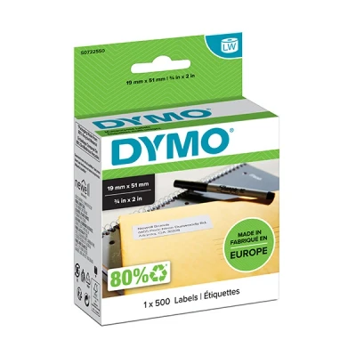 Image of Dymo label 500 pcs 5,1cm x 1,9 cm wit zelfklevend S0722550