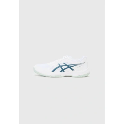 Image of Asics Upcourt Handball shoes, Men&#039;s, Size: 11, White/tranquil teal shoes