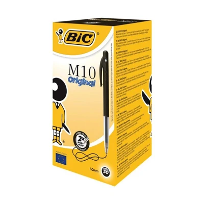Image of BIC M10 Original Ballpoint Pens Black 50 Box