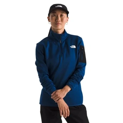 Image of The North Face Mistyescape 1/4 ZIP Sweatshirt, Women&#039;s, Size: 6, Estate blue/black