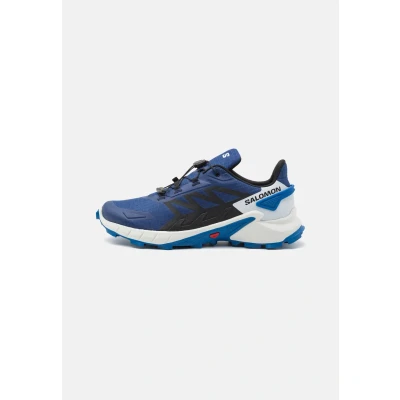 Image of Salomon Supercross 4 Trail running shoes, Men&#039;s, Size: 9.5, Blue/black/lapis blue Textile/synthetics