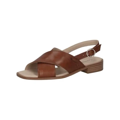 Image of Caprice Damen Sandale mit Absatz aus Leder, Metallic (SILVER METAL.), 37