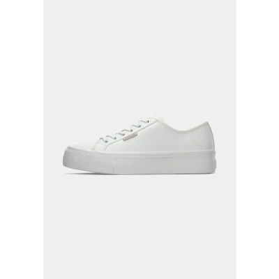 Image of Calvin Klein Jeans VULC Flatform Trainers, Women&#039;s, Size: 3.5, Bright white shoes