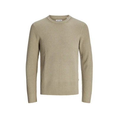 Image of Jack &amp; Jones Premium CREW NECK Jumper, Men&#039;s, Size: Small, Crockery