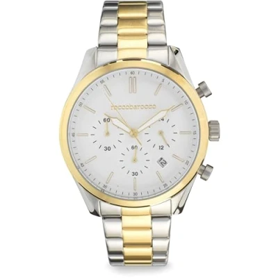 Image of Roccobarocco Urban Chronograph watch, Men&#039;s, Size: One Size, Silver gold