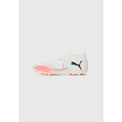 Image of Puma Unisex&#039;s Future 8 Pro Mg Soccer Shoe, White Black Glowing Red, 10 UK
