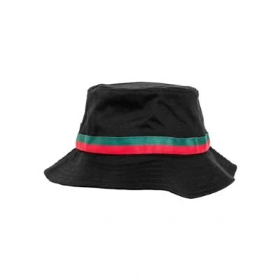 Image of Flexfit Bucket Hat, Men&#039;s, Size: One Size, Black/firered/green