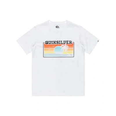 Image of Quiksilver SUN Faded Unisex Print Tshirt for kids, Size: 14y, White