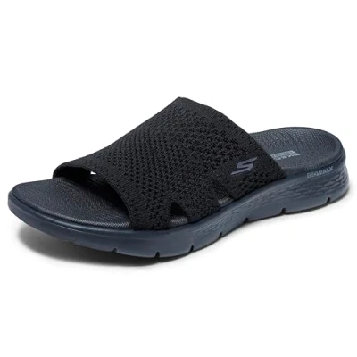 Image of Skechers Women&#039;s GO Walk Flex Sandal ELATION, Natural Textile, 9 UK