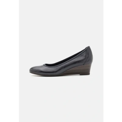 Image of Tamaris Wedges navy, Women&#039;s, Size: 4, Navy Leather