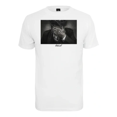 Image of Mister Tee Trust Print Tshirt, Men&#039;s, Size: Small, White