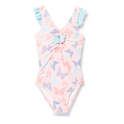 Image of Playshoes Girls&#039; UV Protection Swimsuit Swimwear, butterflies, 110 116