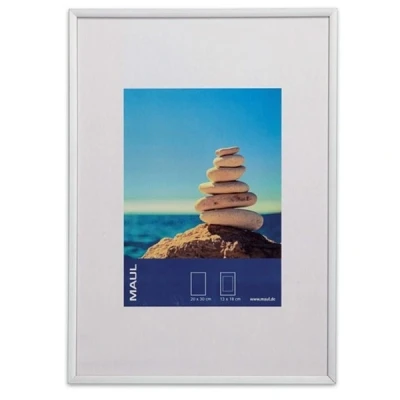 Image of Maul Picture Frame, Aluminium MDF Plastic glass, Silver, 21 x 30 cm