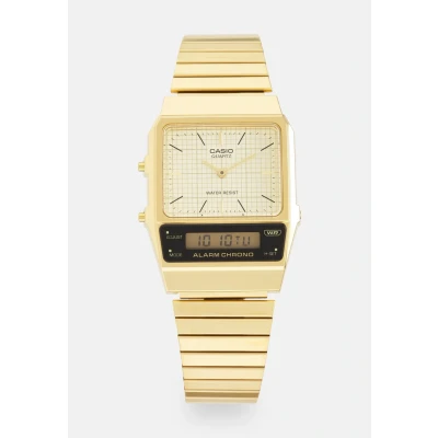 Image of Casio Analog Digital Unisex Watch goldcoloured, Size: One Size, Gold coloured