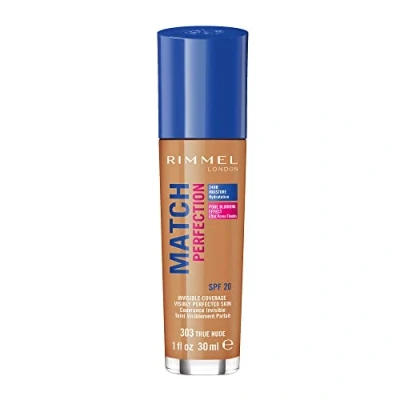 Image of Rimmel London SPF 20 Match Perfection Foundation 30ml (Various Shades) True Nude