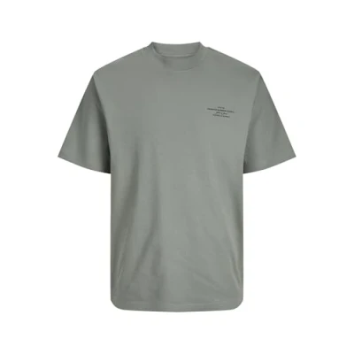 Image of Jack &amp; Jones Premium Jprblachad Branding CREW NECK Print Tshirt, Men&#039;s, Size: Medium, Agave green