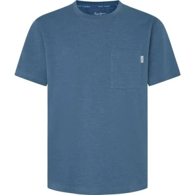 Image of Pepe Jeans MANS TEE Basic Tshirt, Men&#039;s, Size: XS, Sea blue