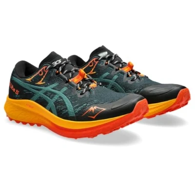 Image of Asics FUJI LITE 5 Trail running shoes, Men&#039;s, Size: 6.5, Saxon green/rainy lake Textile/synthetics