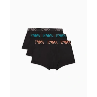 Image of Emporio Armani Men&#039;s Trunks, Black/Black/Black, M