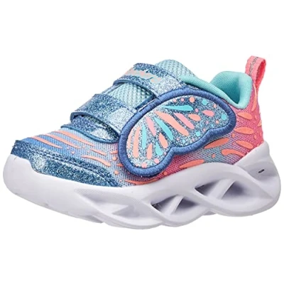 Image of Skechers Twisty Brights Trainers for kids, Size: 5K, Blue turquoise Textile