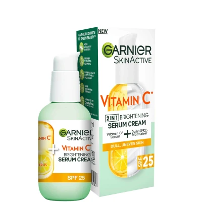 Image of Garnier Vitamin C Serum Cream with 20% and SPF25 50ml