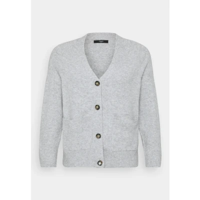 Image of VERO MODA CURVE Women&#039;s Vmcboom LS V Neck Button Cardigan G Cur, Light Grey Mix, XL