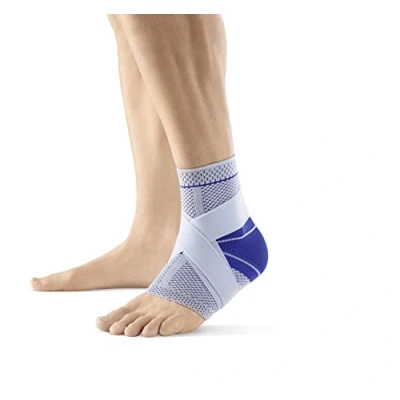 Image of Bauerfeind MalleoTrain Left S Ankle Support (Silver/Polar/White, 1)