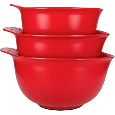 Image of KitchenAid Mixing Bowl Core Emperor Red 3 pieces