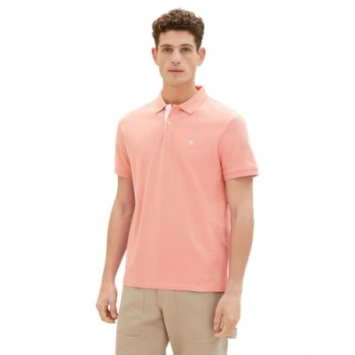 Image of TOM Tailor WITH Contrast Polo shirt, Men&#039;s, Size: Small, Hazy coral rose