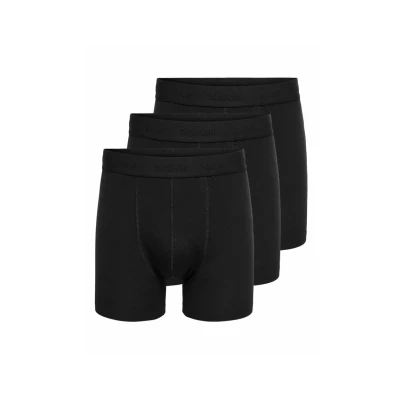 Image of Only &amp; Sons Men&#039;s Boxer Shorts (Pack of 3), Black, S