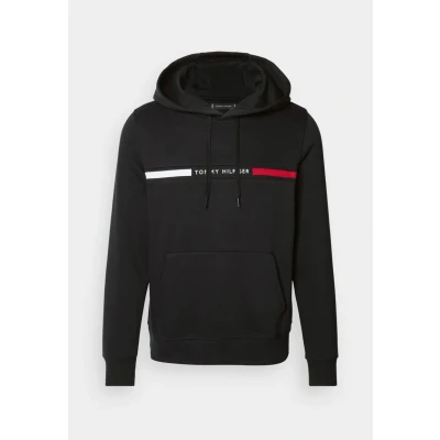 Image of Tommy Hilfiger Chest Insert Hoody Hoodie, Men&#039;s, Size: XS, Black