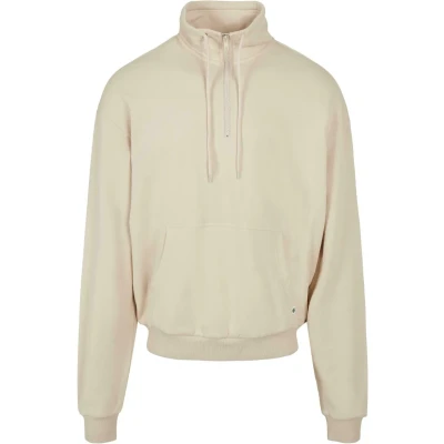 Image of Urban Classics Organic Drawstring Troyer Sweatshirt, Men&#039;s, Size: Small, Softseagrass