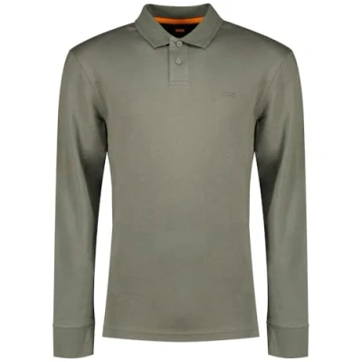 Image of BOSS LONG Polo shirt, Men&#039;s, Size: Medium, Open grey
