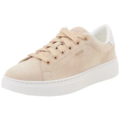 Image of BOSS Kieran TENN Trainers, Women&#039;s, Size: 4, Medium beige Suede