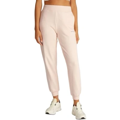 Image of Calvin Klein Jeans Monologo JOG PANT Tracksuit bottoms, Women&#039;s, Size: Large, Silver peony