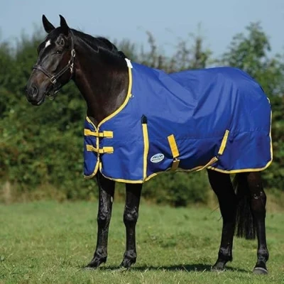Image of Weatherbeeta ComFiTec Classic Standard Neck Medium 220g Blue/Lemon