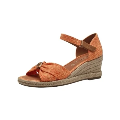 Image of Tamaris Women&#039;s 1 28357 42 Wedge Sandal, Orange, 6 UK