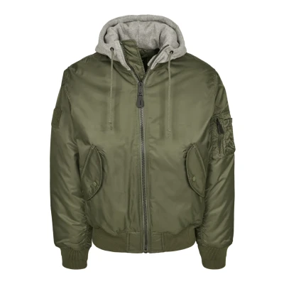 Image of Brandit Hooded Light jacket, Men&#039;s, Size: Large, Olive/grey