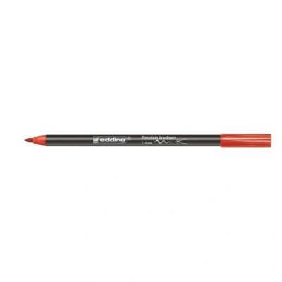 Image of edding 4200 porcelain brush pen red 10 pens tip 1 4 mm felt for painting and decorating ceramics, dishwasher safe, lightfast ink, quick drying