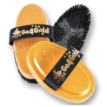 Image of Haas Go4Gold Curry Comb + Mane Brush