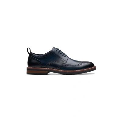 Image of Clarks Men&#039;s Aldwin Limit, Navy leather, 8 UK