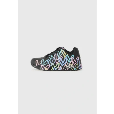 Image of Skechers Women&#039;s Uno Spread The Love Sneaker, Black, 5 UK
