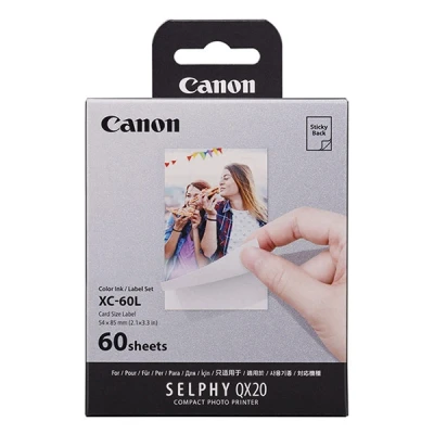 Image of Canon XC 60L Genuine Ink + Paper Set, for SELPHY Square QX20 60 Prints