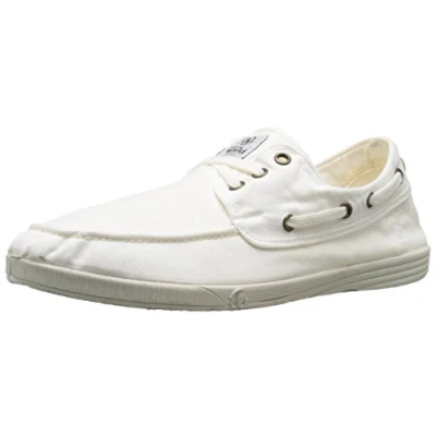 Image of Natural World Elbrus Boat shoes, Men&#039;s, Size: 8, Blanco Cotton