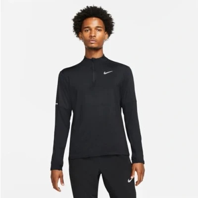 Image of Nike Performance Long sleeved top, Men&#039;s, Size: XL, Black/silver