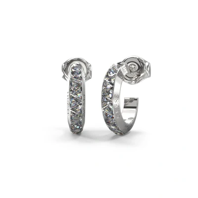 Image of Guess Trinity Earrings silvercoloured, Women&#039;s, Size: One Size, Silver coloured