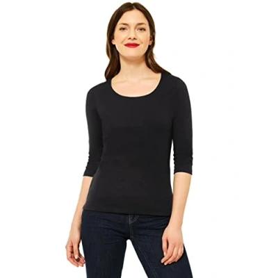 Image of Street One Women&#039;s 313977 Pania T Shirt, Black (Black 10001), 8