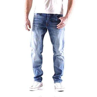 Image of JACK &amp; JONES Male Comfort Fit Jeans JJIMIKE JJORIGINAL JOS 697 I.K NOOS Jeans, Blue (Denim Blue), 33W / 34L