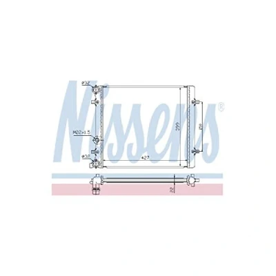 Image of Radiator, engine cooling NISSENS 641011